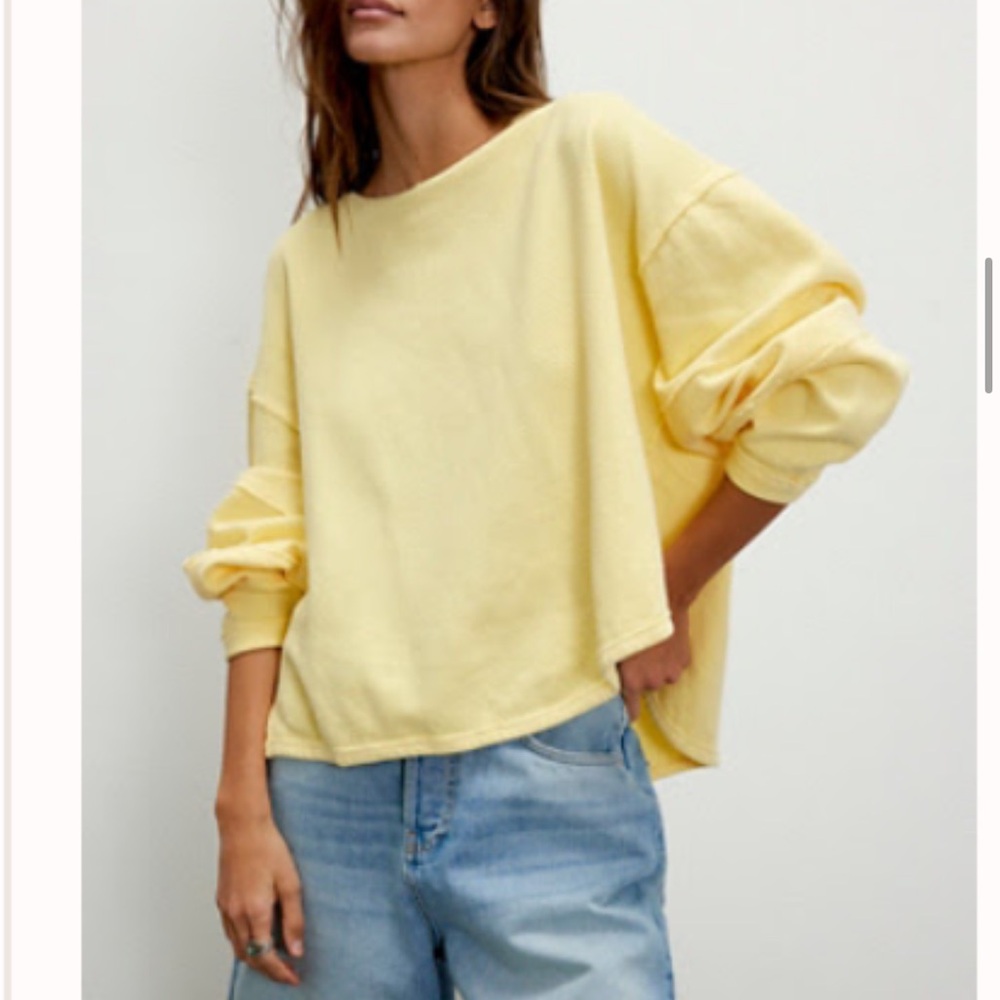 We The Free Light Yellow Sweatshirt